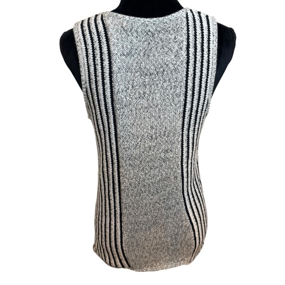 Sanctuary | Black, Gray, and White Ribbed Knit Tank Top - Picture 2 of 7